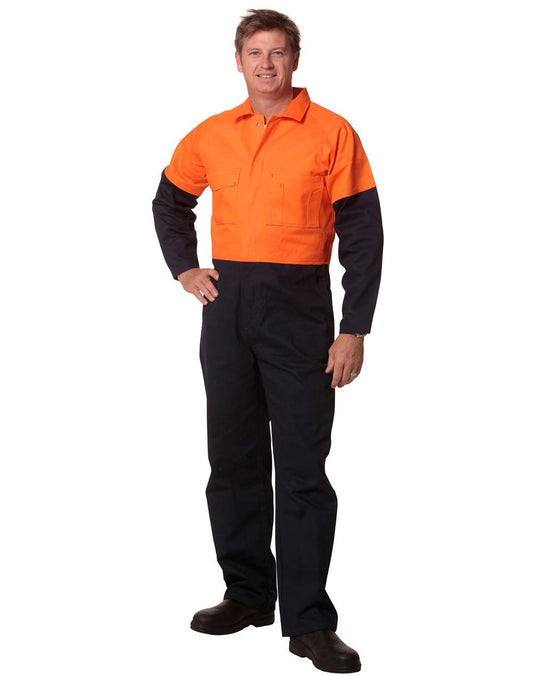 AIW Hi-Vis Two Tone Men's Cotton Drill Coverall-Stout - SW205