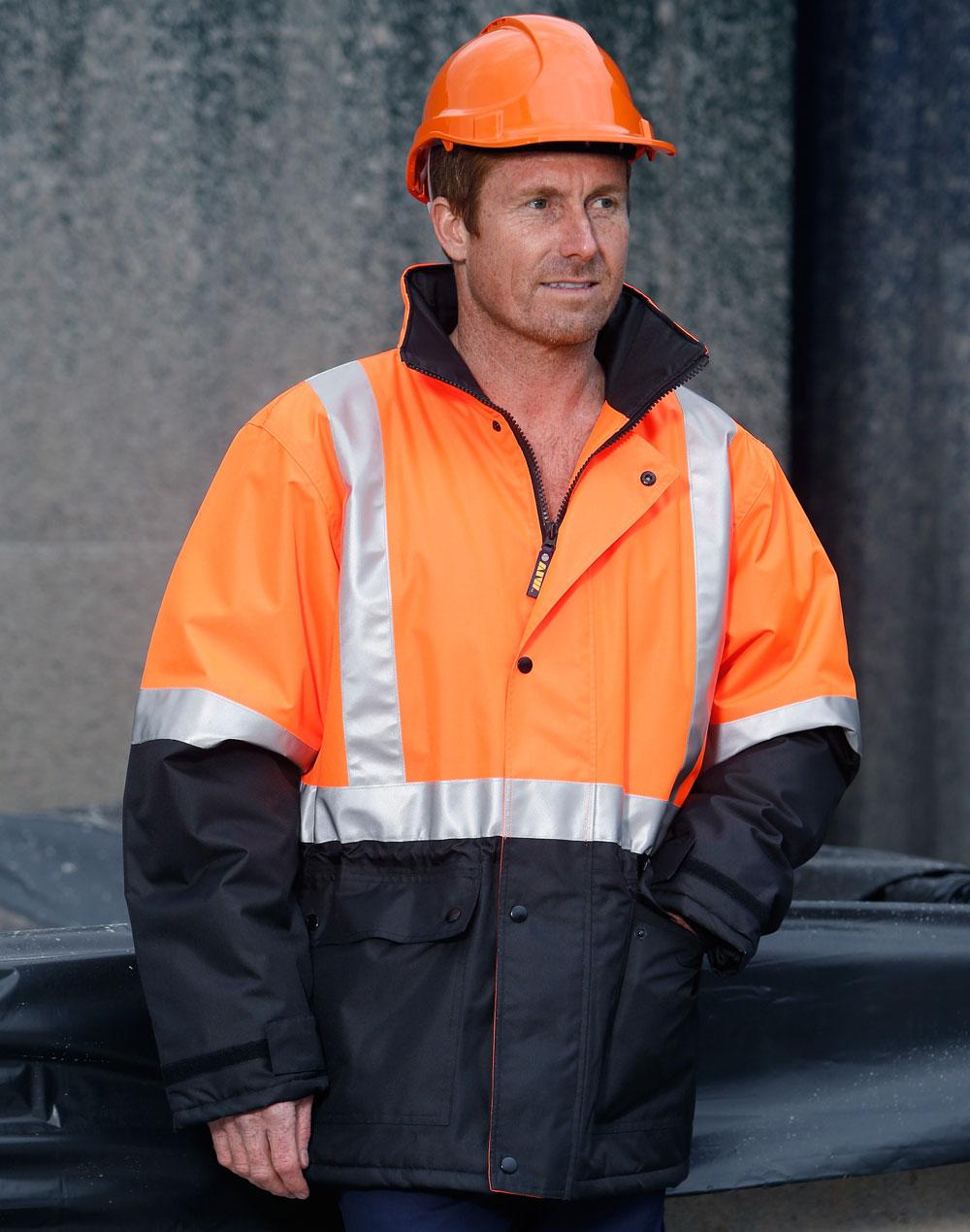 AIW Hi-Vis Two Tone Rain Proof Quilted Safety Jacket With 3M Tapes - SW28A