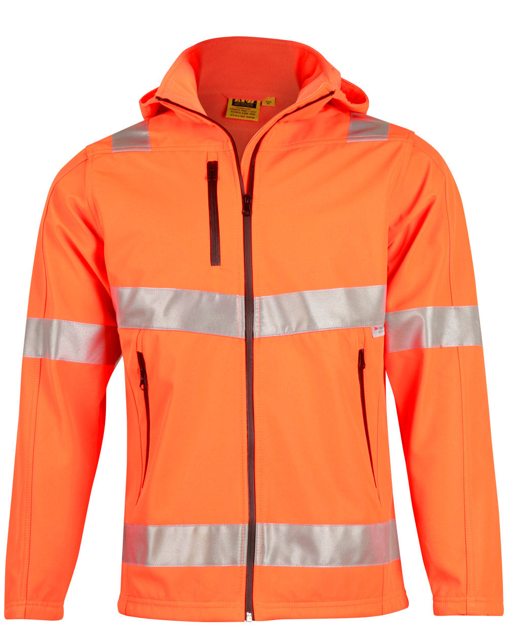 AIW Hi-Vis Softshell Hooded Jacket With 3M Tape - SW30