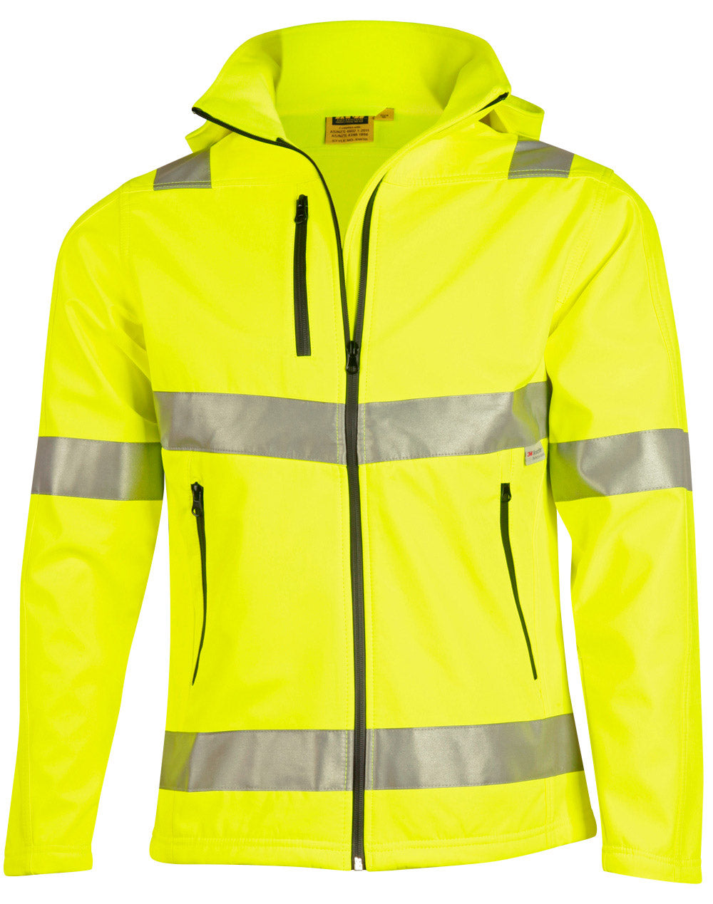 AIW Hi-Vis Softshell Hooded Jacket With 3M Tape - SW30