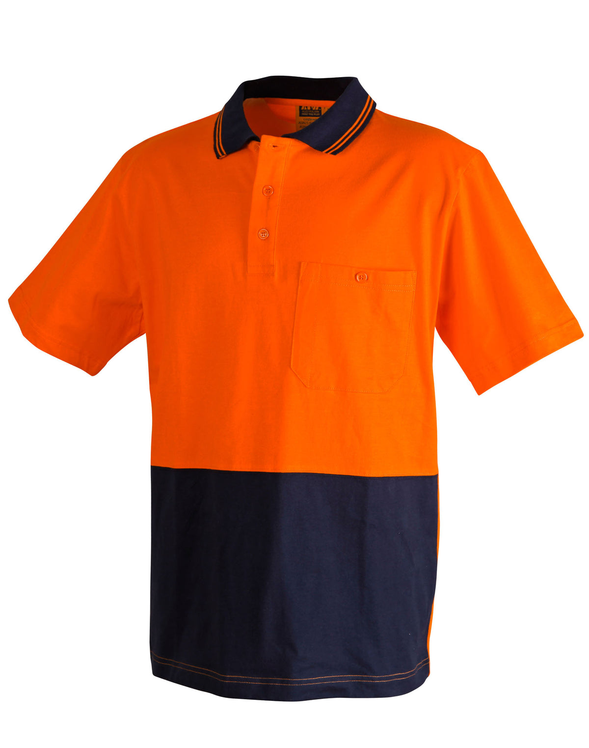 AIW Cotton Jersey Two Tone Safety Polo - SW35