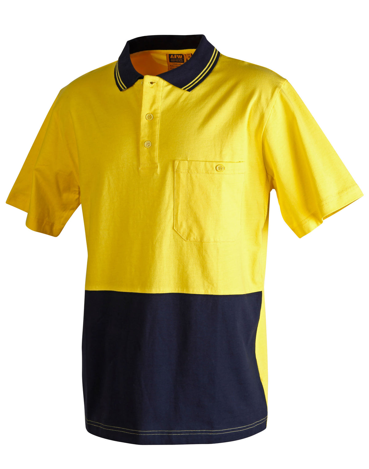 AIW Cotton Jersey Two Tone Safety Polo - SW35