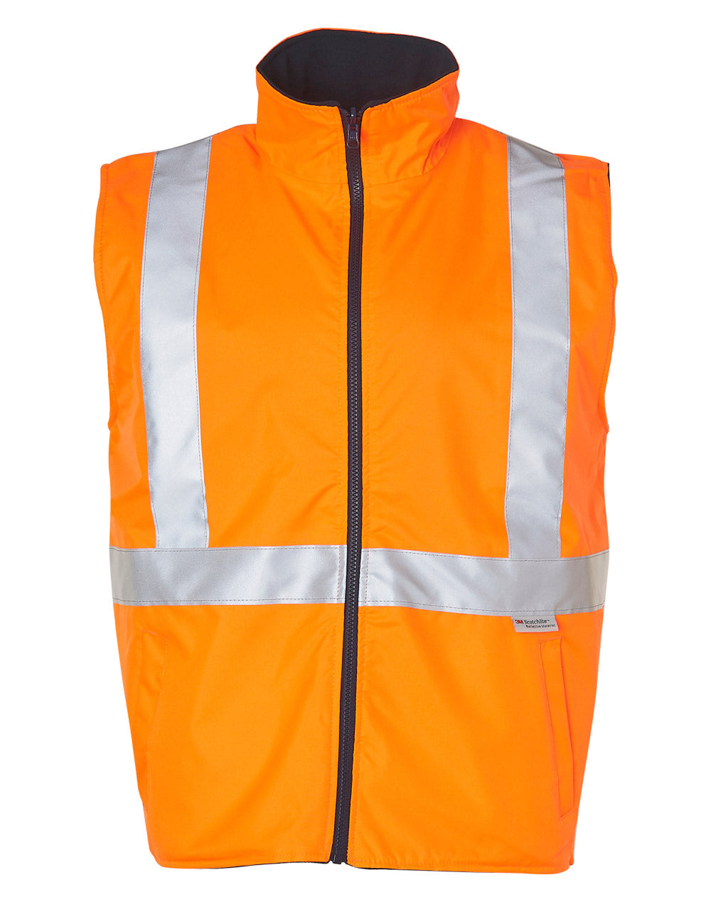 AIW Hi-Vis Reversible Safety Vest With X Pattern 3M Tapes - SW37