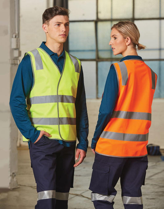 AIW Hi Vis Safety Vest With Shoulder Reflective Tapes - SW43