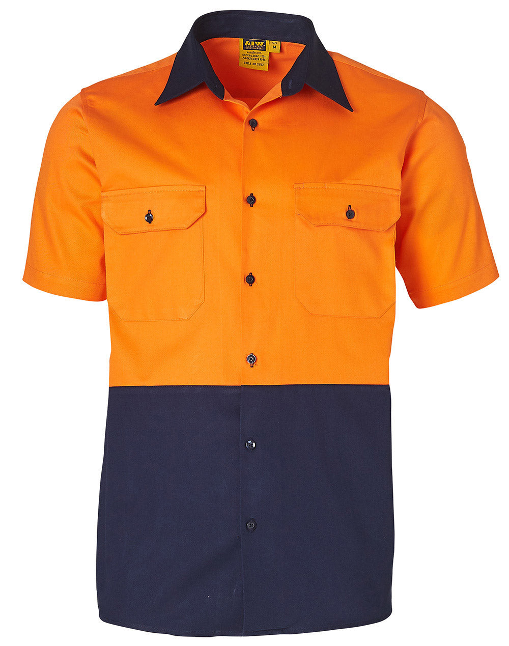 AIW Hi-Vis two tone S/S cotton work shirt - SW53