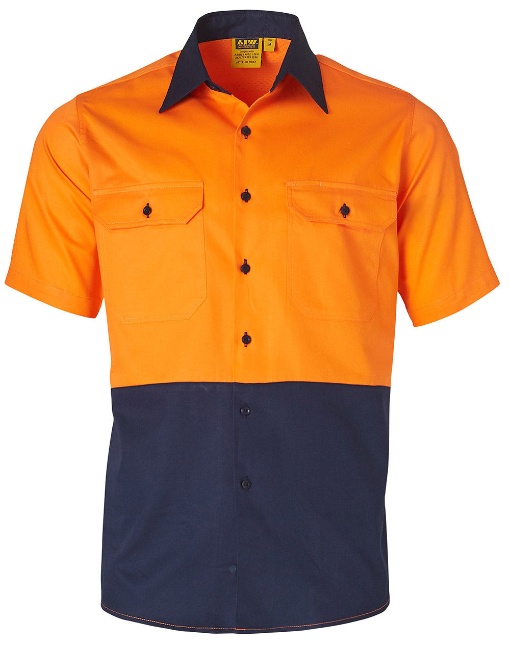 AIW Hi-Vis two tone S/S cotton work shirt - SW57