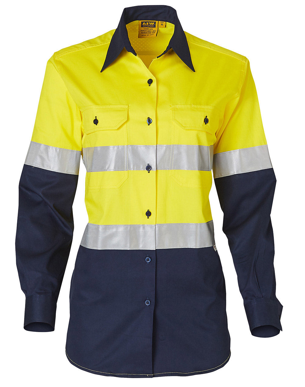 AIW Ladies' Hi-Vis L/S Safety Shirt 3M Tape - SW65