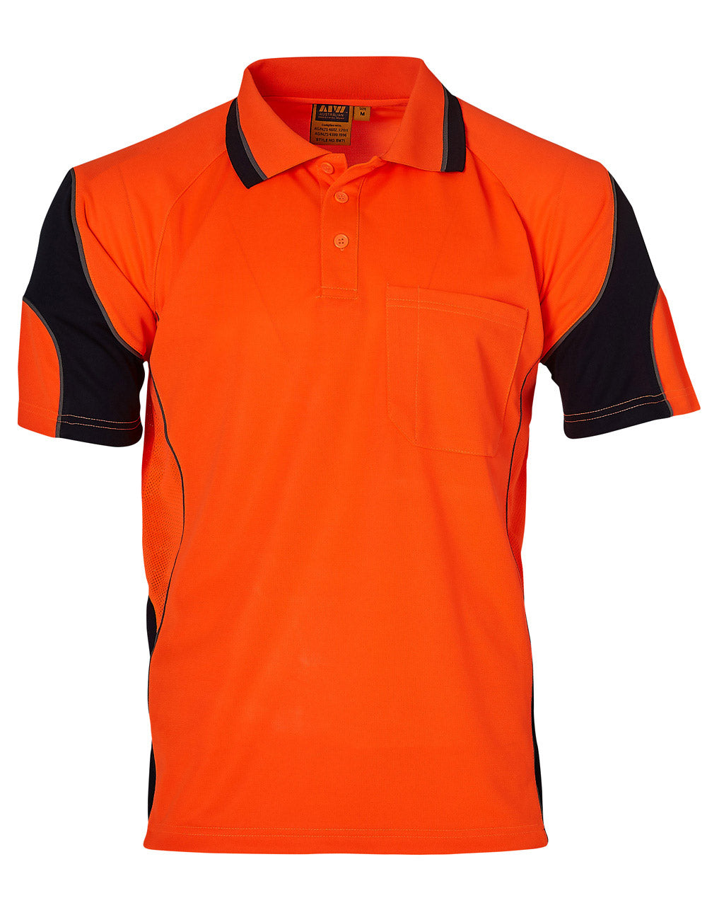 AIW Cooldry Hi-Vis Mini Waffle Safety Polo - SW71