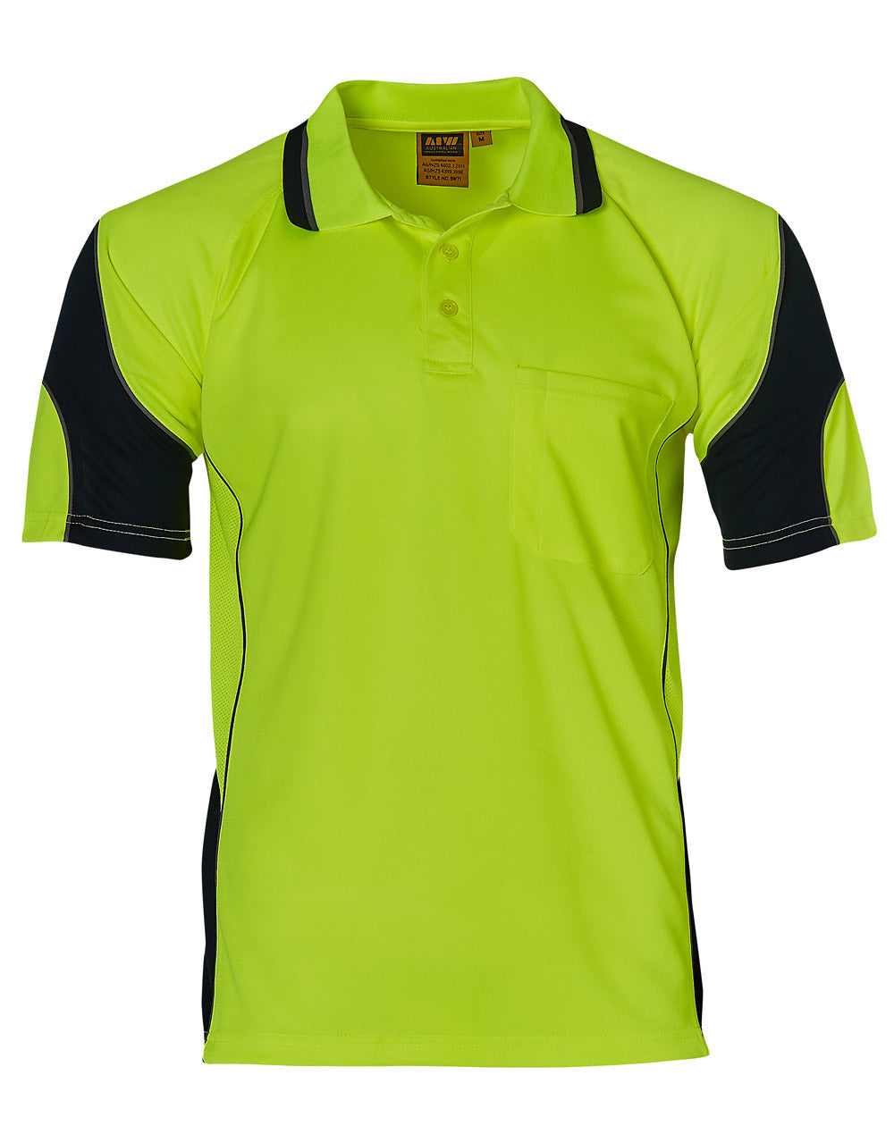 AIW Cooldry Hi-Vis Mini Waffle Safety Polo - SW71