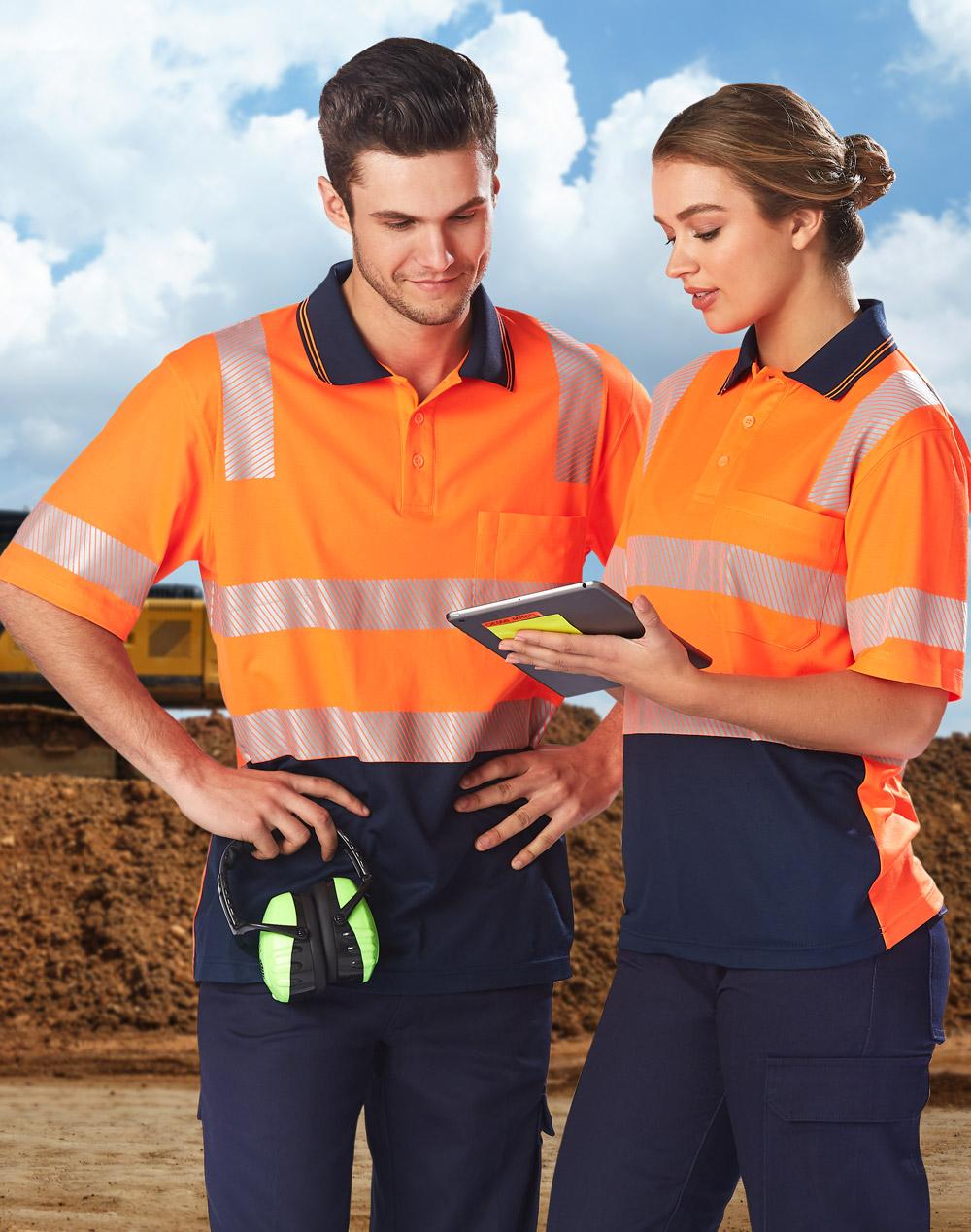AIW Biomotion Segmented Truedry S/S Safety Polo  - SW73