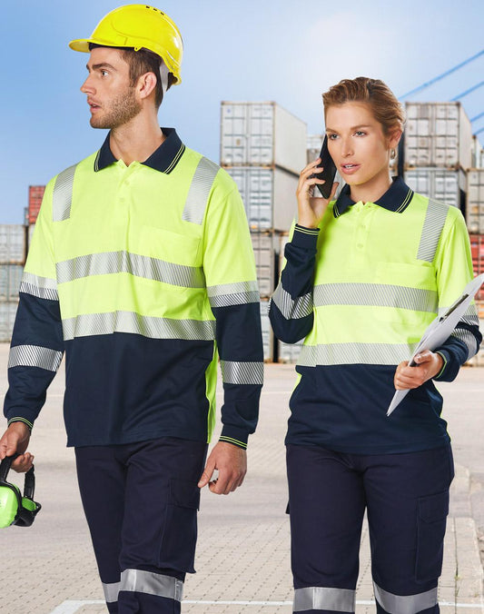 AIW Biomotion Segmented Truedry L/S Safety Polo - SW74