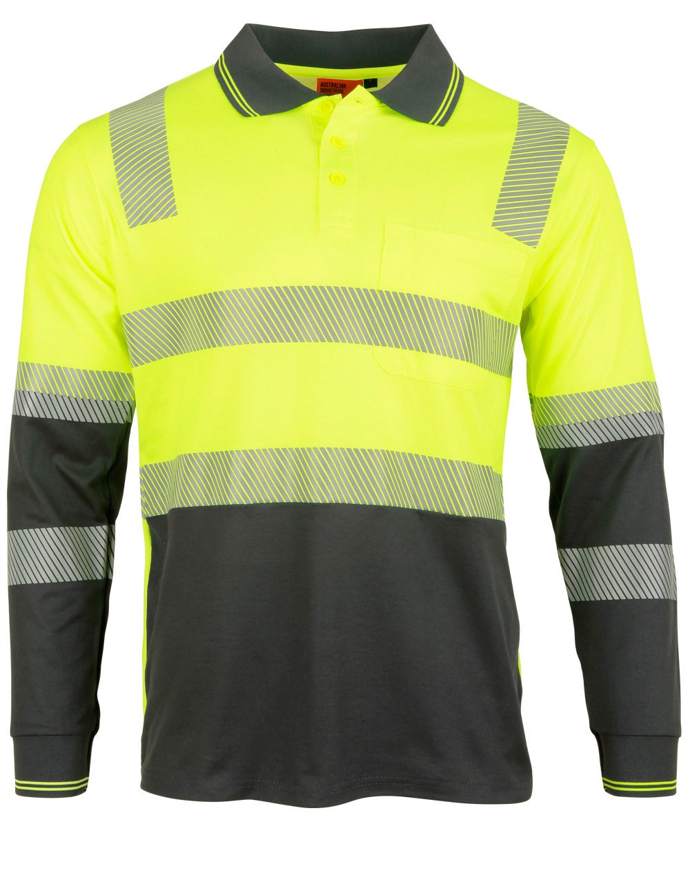 AIW Biomotion Segmented Truedry L/S Safety Polo - SW74