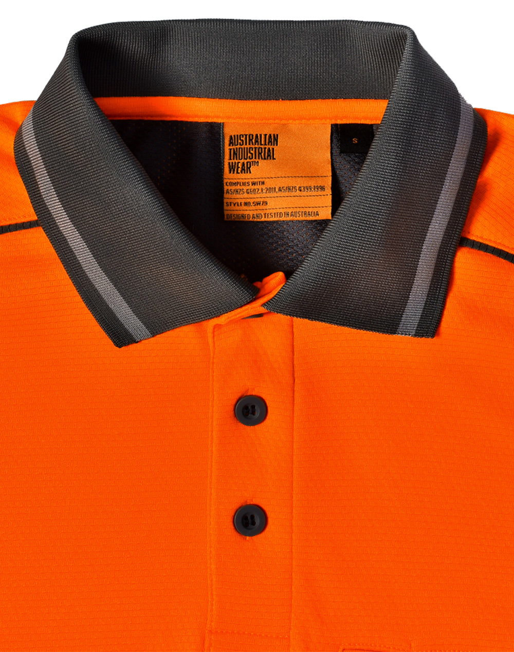 AIW Hi-Vis Bamboo Charcoal Vented S/S Polo - SW79