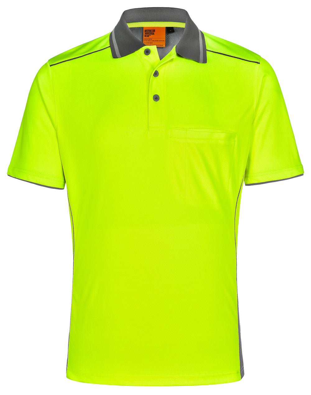 AIW Hi-Vis Bamboo Charcoal Vented S/S Polo - SW79