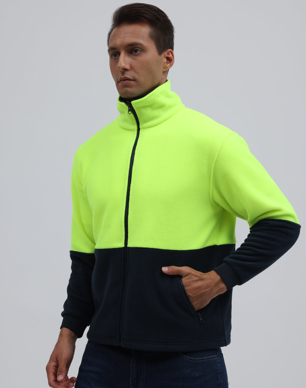 AIW Hi-Vis Polar Fleece Full Zip Jacket - SW84