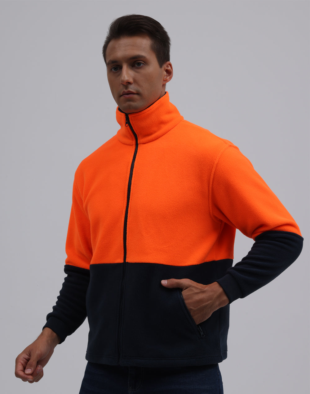 AIW Hi-Vis Polar Fleece Full Zip Jacket - SW84