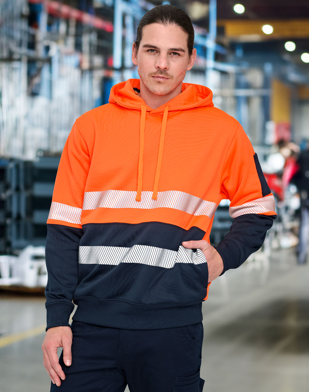 AIW Hi-Vis Two Tone Safety Hoodie With Segmented Tapes - SW88