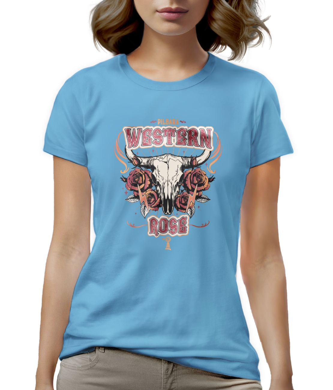 Pilbara Women's Western Rose T-Shirt - RMTC064