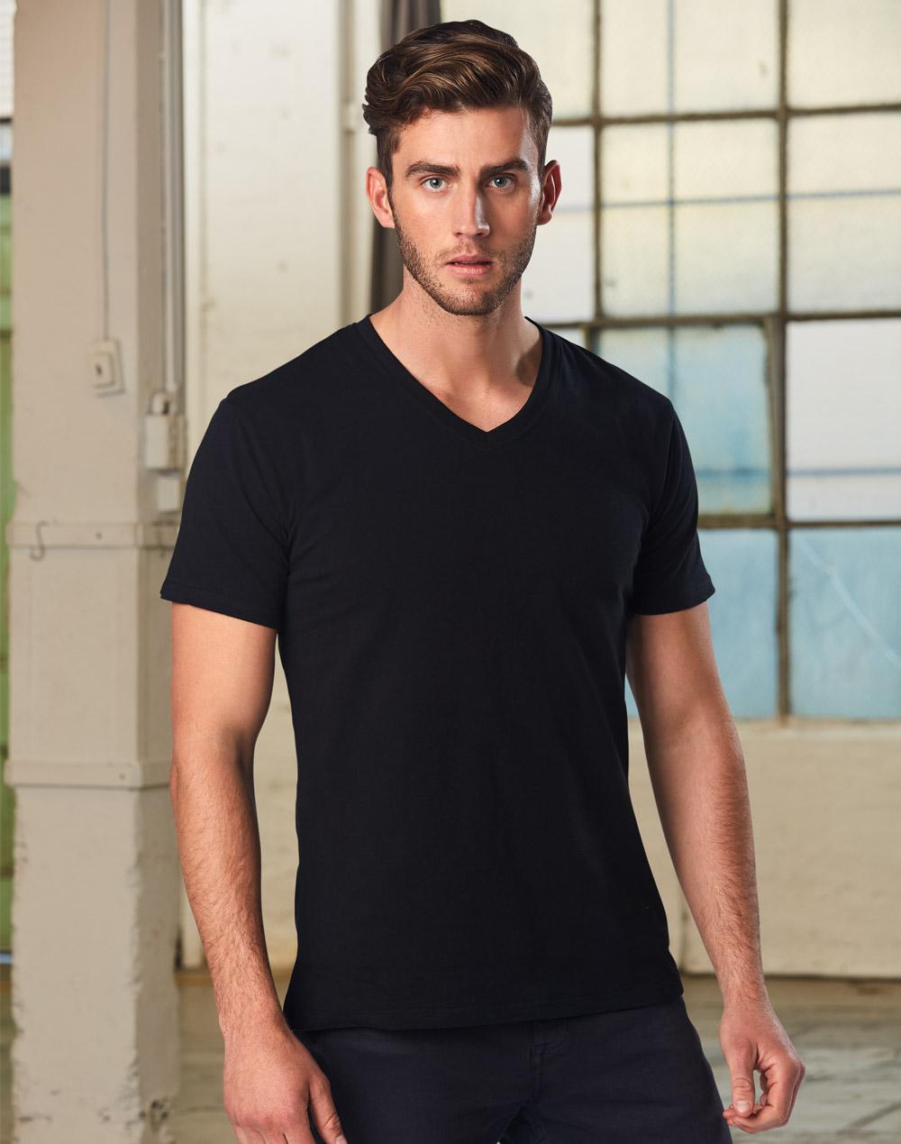 WINNING SPIRIT Men's V-Neck Short Sleeves Tee - TS07A