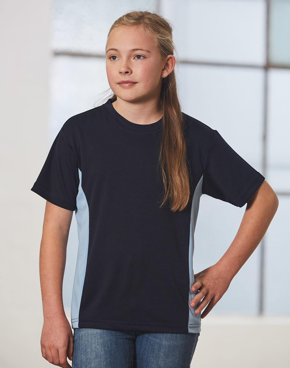 WINNING SPIRIT kids cooldry S/S contrast tee - TS12K