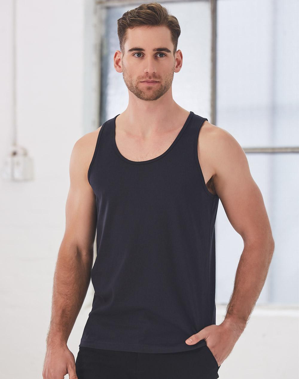 WINNING SPIRIT Men's cotton singlet - TS18