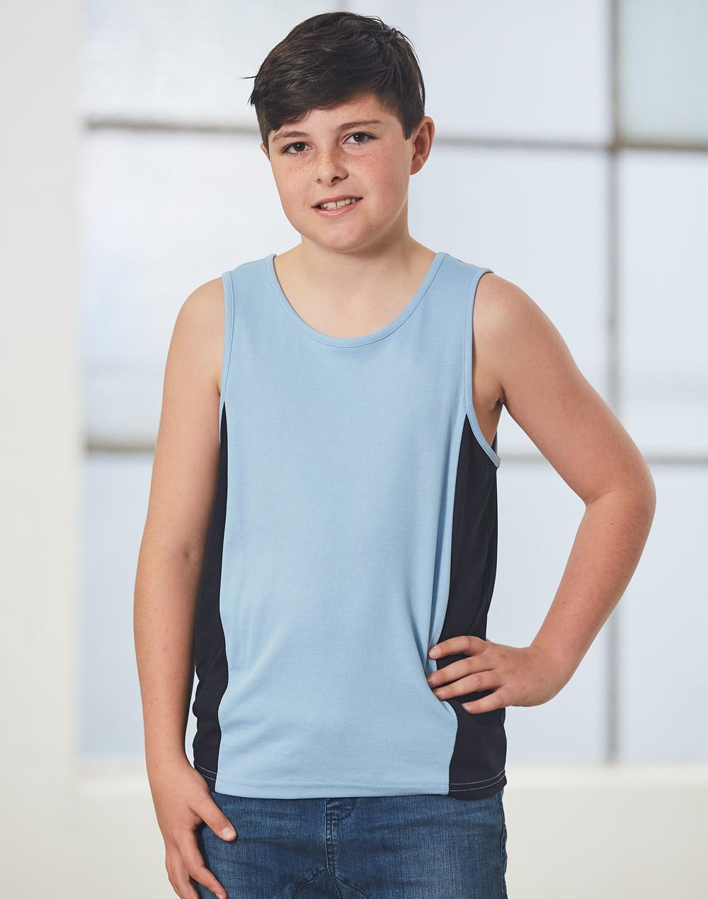 WINNING SPIRIT Kid's truedry contrast mesh singlet - TS19K