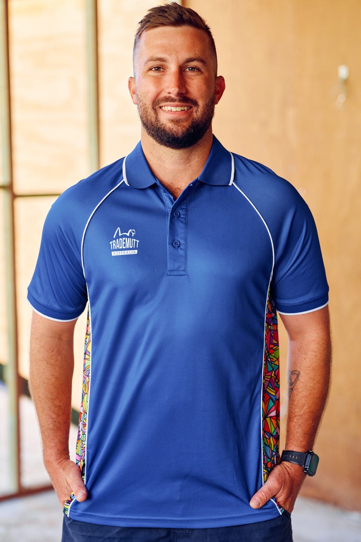 TradeMutt Unisex RPET Bonza Blue Polo - 21504
