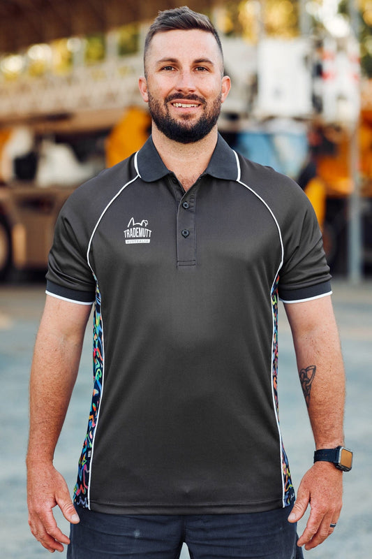 TradeMutt Unisex RPET Pearler Charcoal Polo - 21544