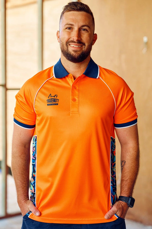 TradeMutt Unisex RPET Pearler Orange Polo - 21545