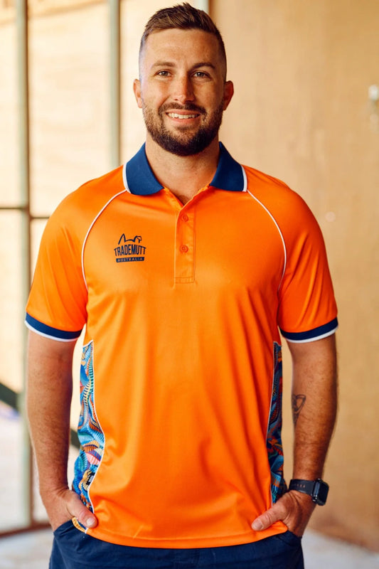 TradeMutt Unisex RPET Snazzy Orange Polo - 21525