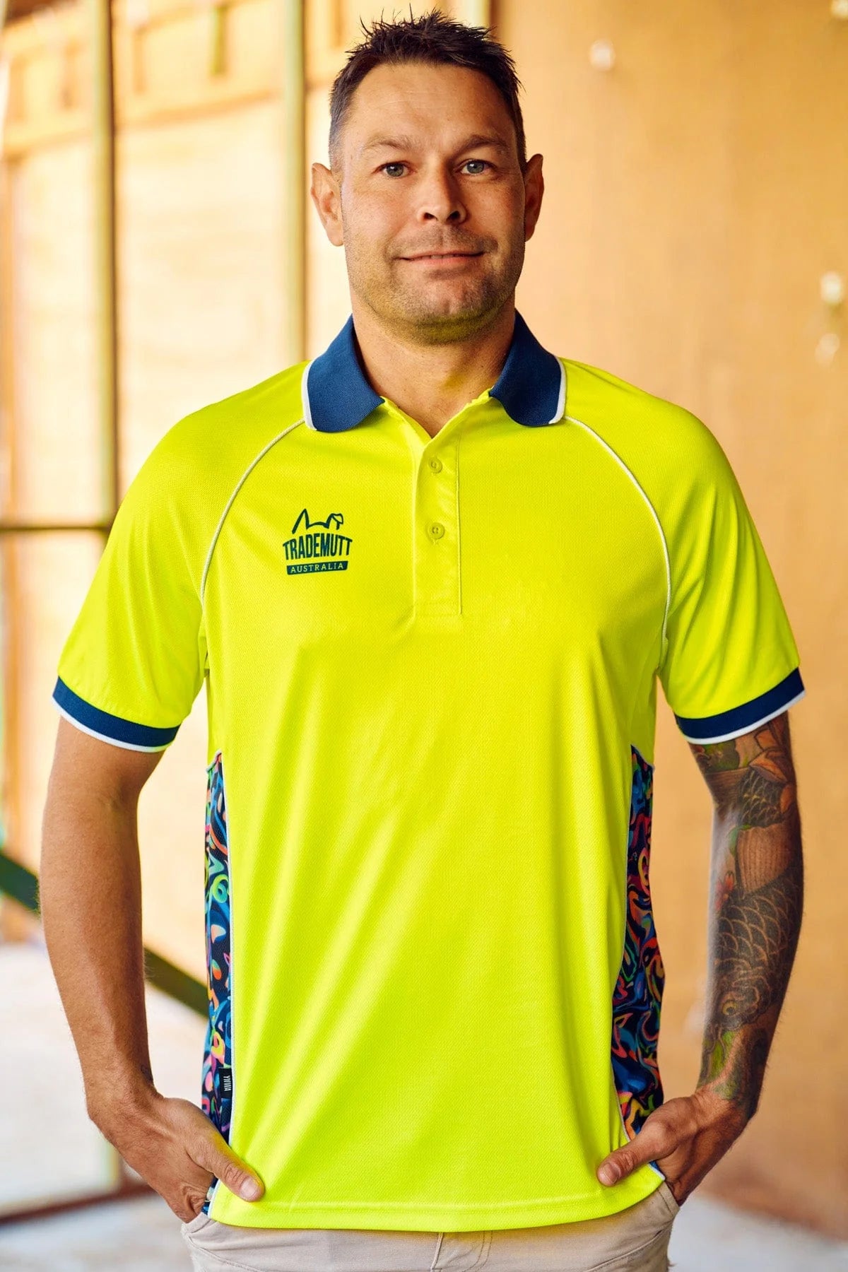 TradeMutt Unisex RPET Pearler Yellow Polo - 21546