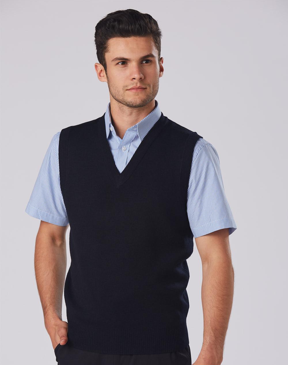 AIW Vest Neck Wool / Acrylic Knit Vest - WJ02
