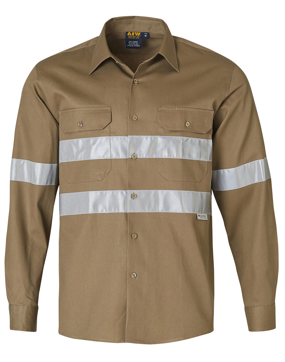 AIW Cotton Drill L/S Work Shirt 3M Tapes - WT04HV