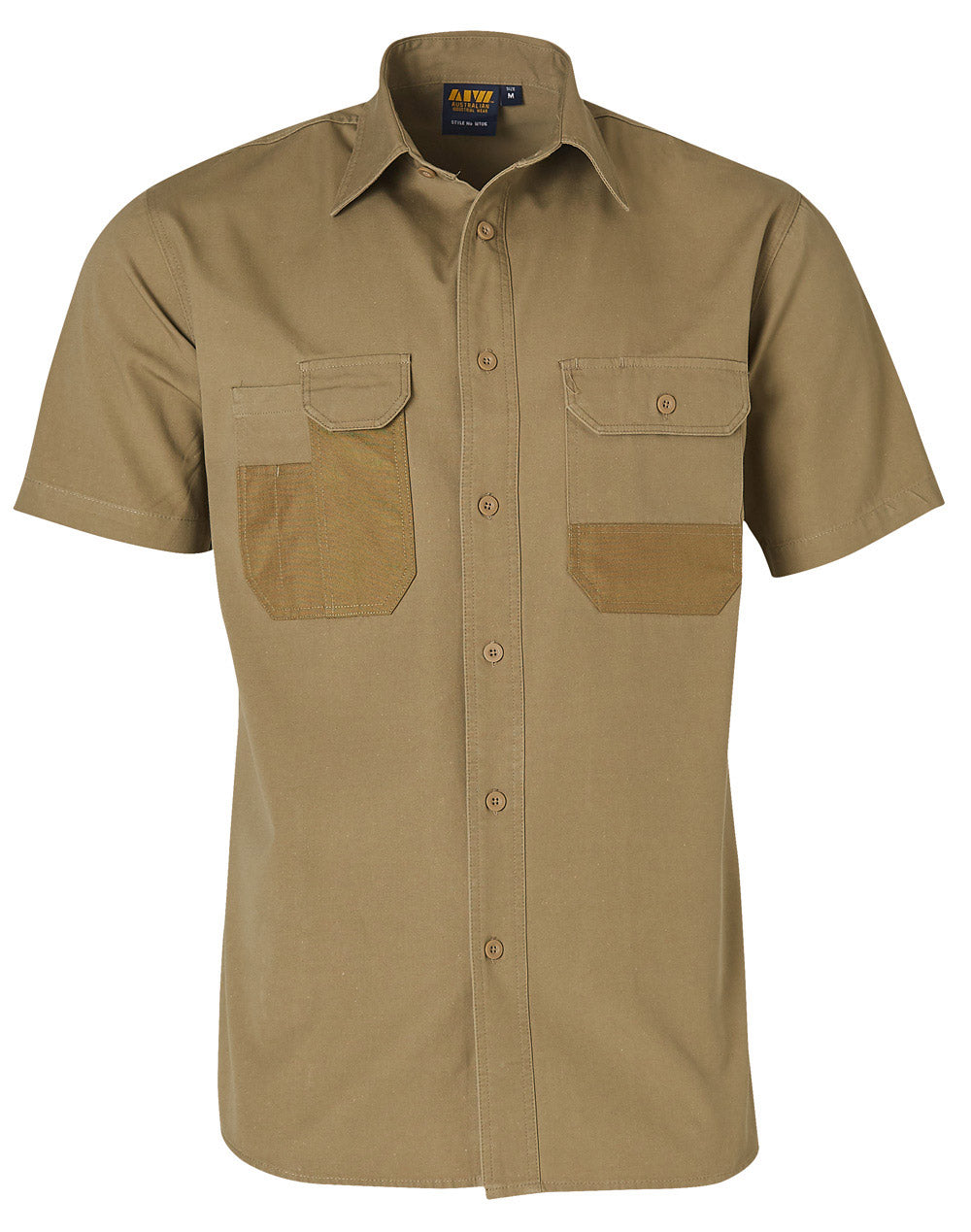 AIW Fine Duck Weave Dura-Wear Short Sleeve Work Shirt - WT05