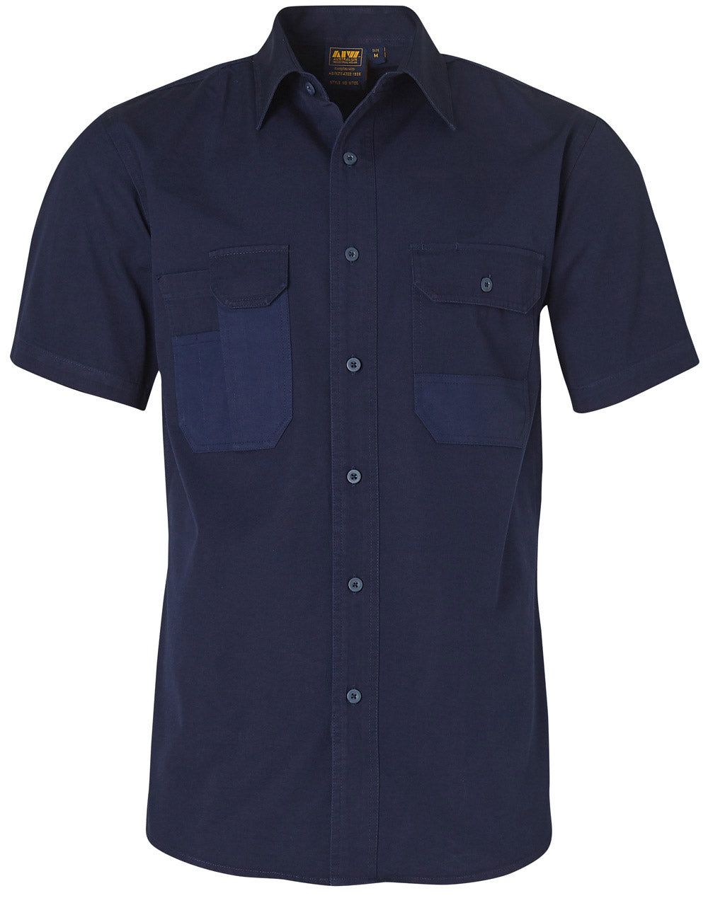 AIW Fine Duck Weave Dura-Wear Short Sleeve Work Shirt - WT05