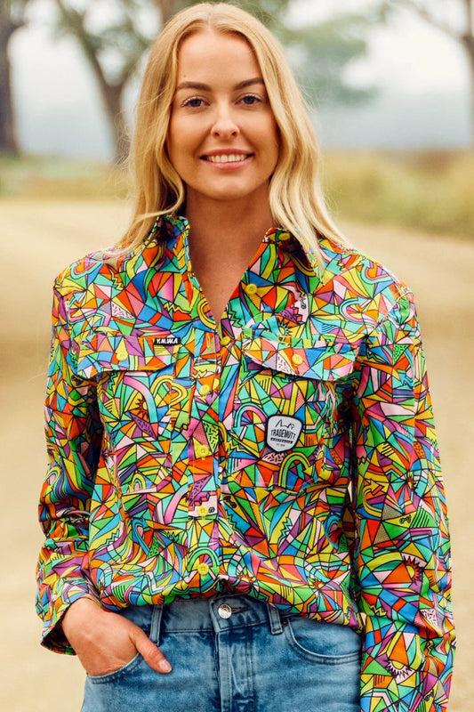 TradeMutt Women's Bonza Full Button Long Sleeve Workshirt - 21507