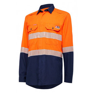 Shildtech Lenzing Fr Hi vis 2t Open Front Ls Shirt - Y04370