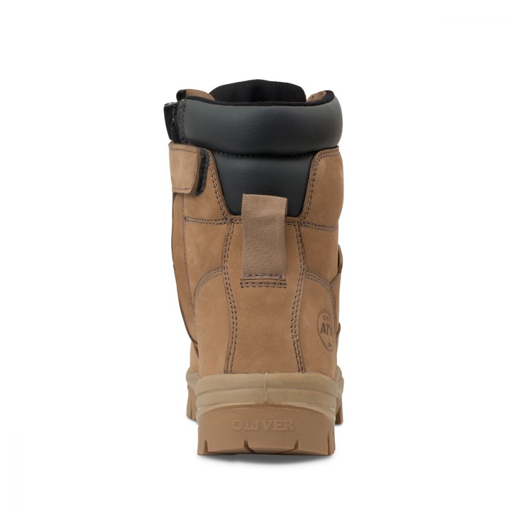 Oliver 45652Z STONE LACE UP ZIP SIDE 6" BOOT