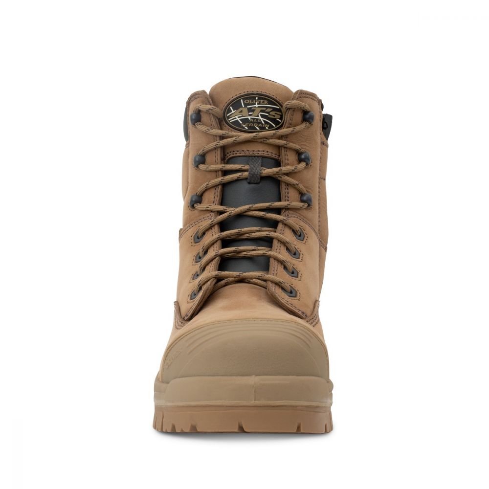 Oliver 45652Z STONE LACE UP ZIP SIDE 6" BOOT