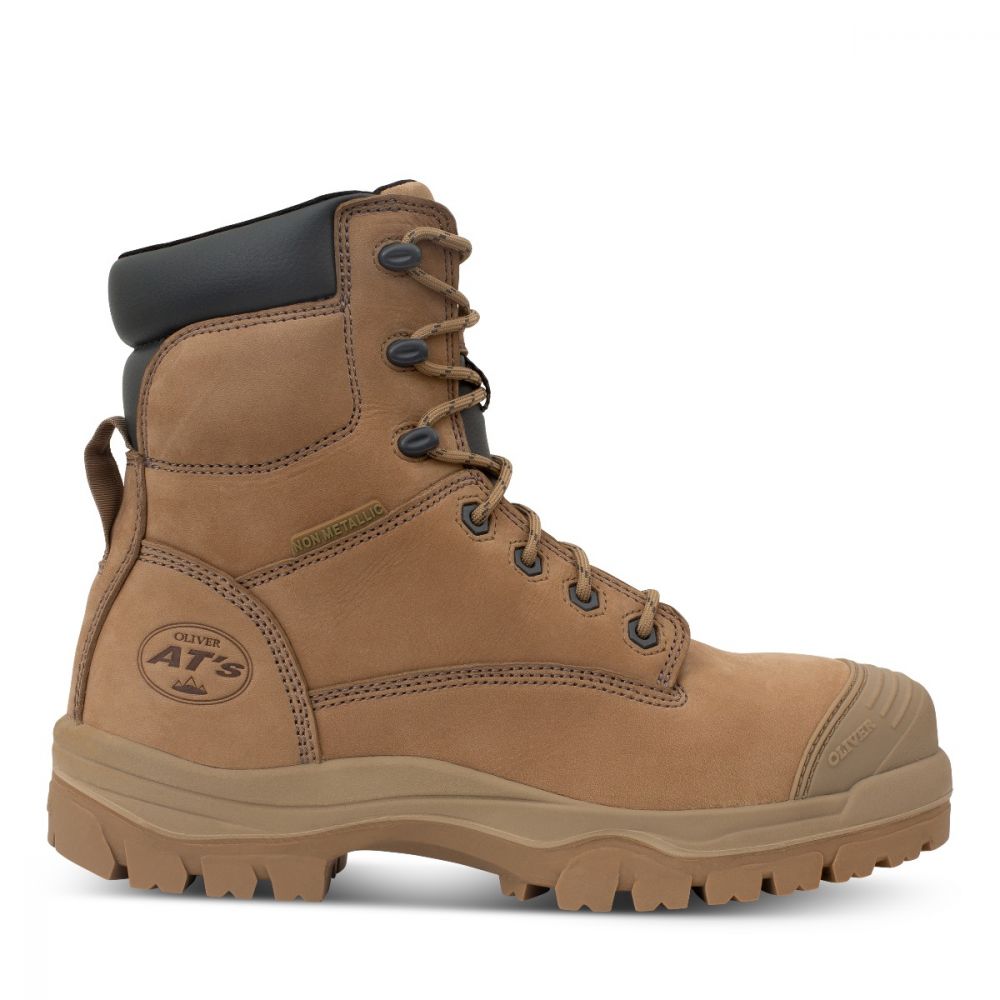 Oliver 45652Z STONE LACE UP ZIP SIDE 6" BOOT