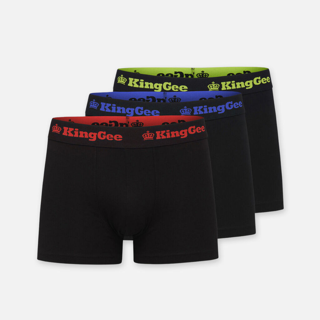 King Gee Men's Cotton Trunks 3 Pack - K09023