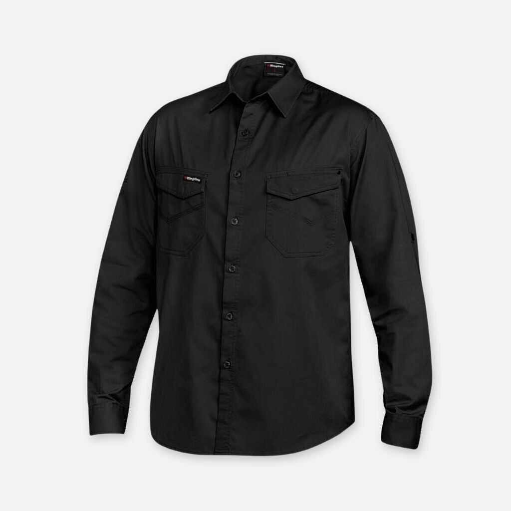 King Gee Tradies Lightweight Cotton Drill Long Sleeve Work Shirt - K14350