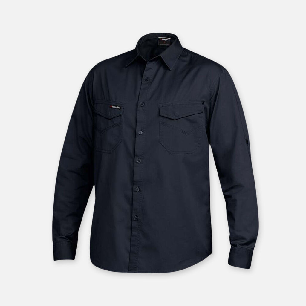 King Gee Tradies Lightweight Cotton Drill Long Sleeve Work Shirt - K14350