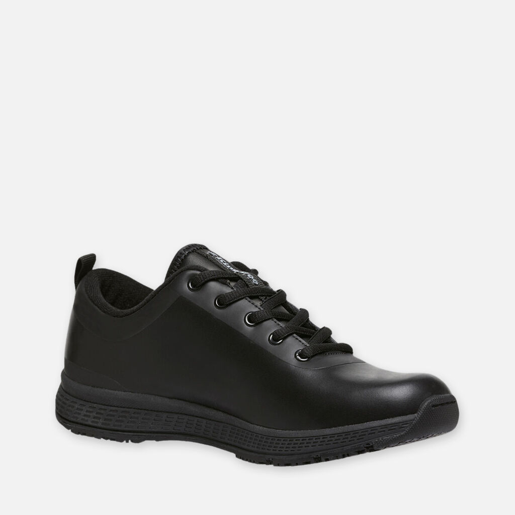 King Gee Women's Superlite Leather Lace-up Work Shoes Black - K22300