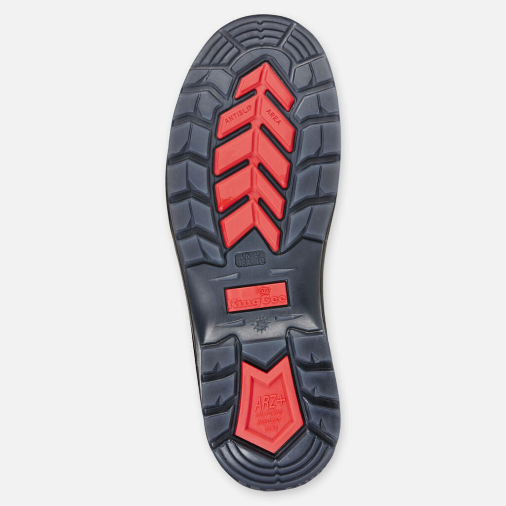 King Gee Wentworth Slip Resistant Lace Up Safety Work Shoes Black - K26500