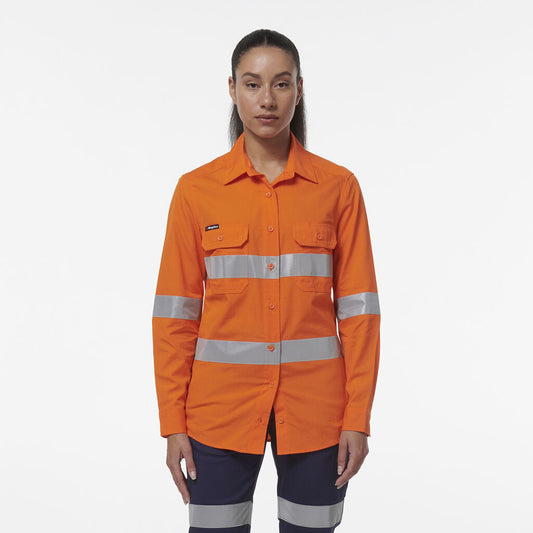 King Gee Womens Workcool Vented Reflective Shirt - K44231