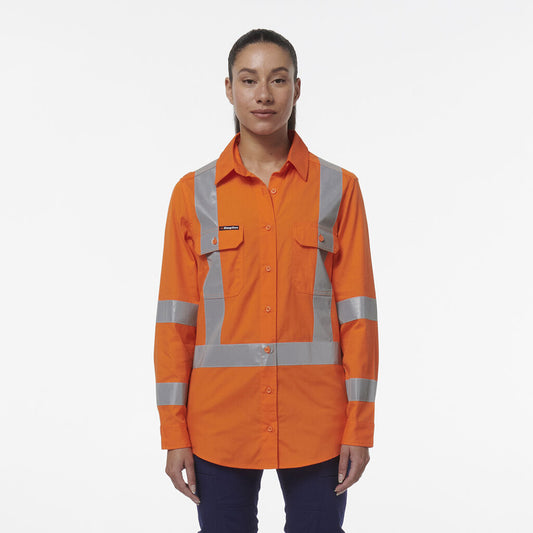 King Gee Womens Workcool Vented X Back Shirt - K44233
