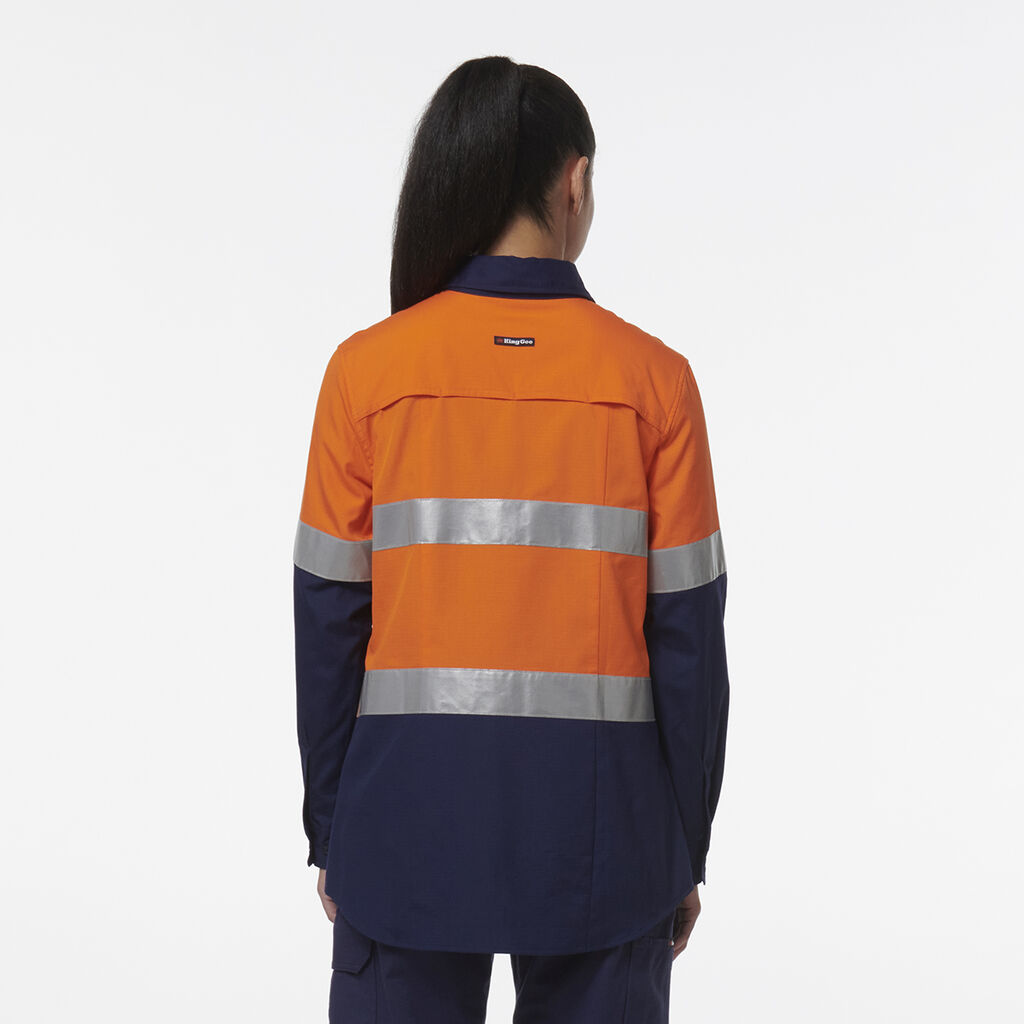 King Gee Womens Workcool Maternity Reflective Shirt - K44234