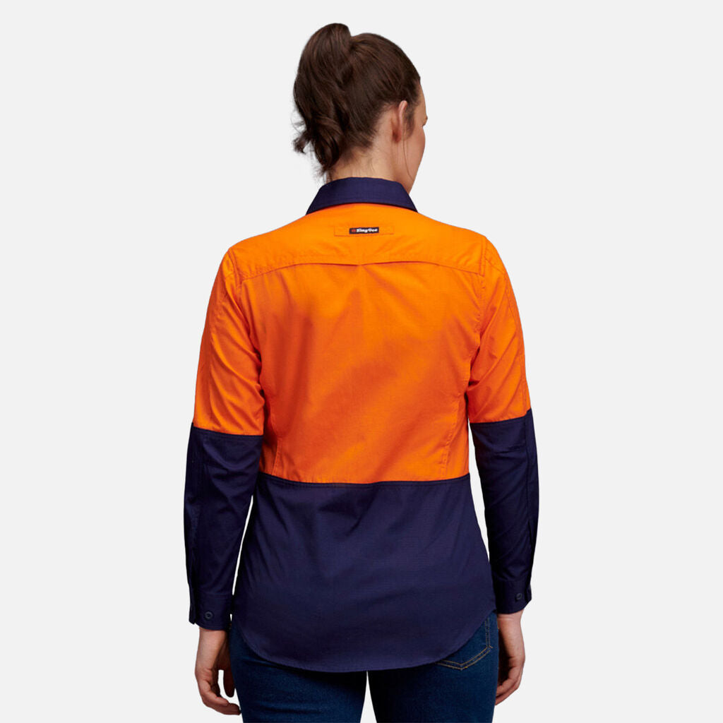 King Gee Work Cool Two Spliced Long Sleeve Shirt - K44543