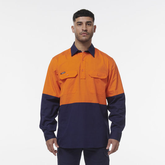 King Gee Workcool Vented Closed Front Spliced Shirt - K54011